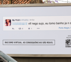 Campanha contra o Racismo na Internet Expõe Comentários Racistas em Outdoors
